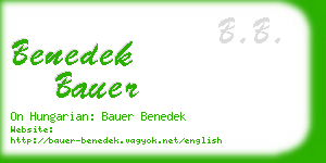 benedek bauer business card